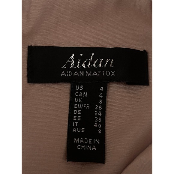 Aidan Mattox Sequin Party Long Sleeve Dress Size 4 Ombre Rose Gold Mini NWT‎ - Picture 6 of 12